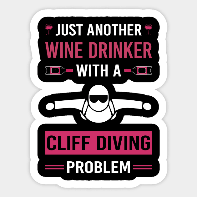 Wine Drinker Cliff Diving Sticker by Good Day